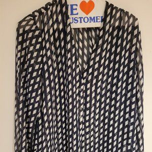 Banana Republic Sheer Patterned Blouse